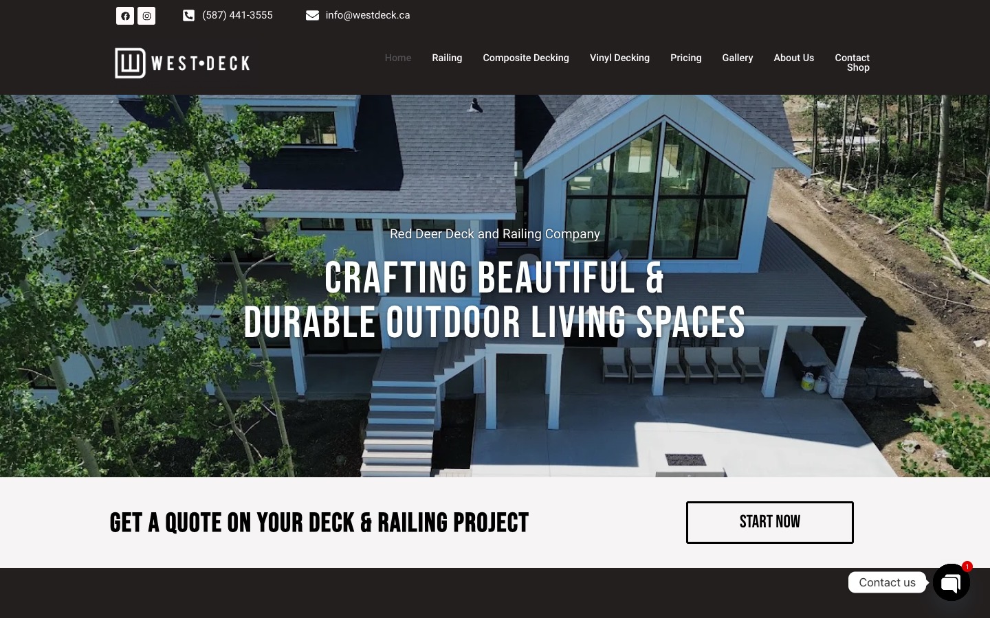 The current homepage